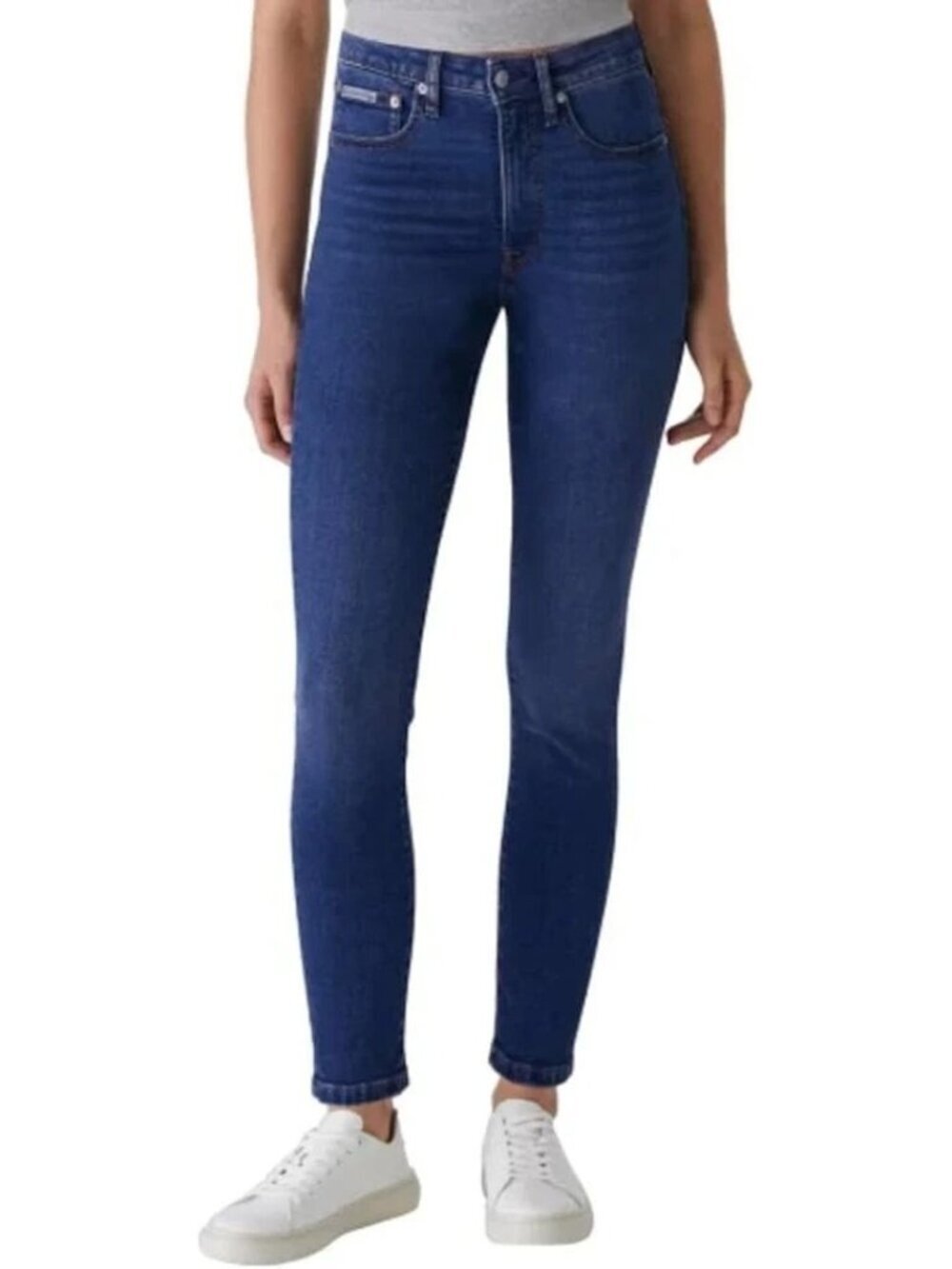 NWT Calvin Klein Women's 6/28 Blue High Rise Skinny Ankle Jeans Denim P0749